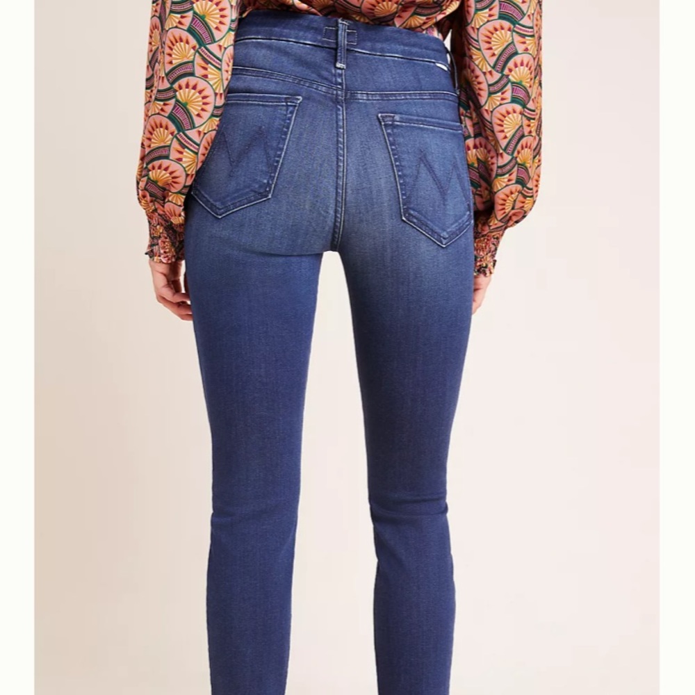 MOTHER - THE LOOKER HIGH-RISE ANKLE FRAY JEANS